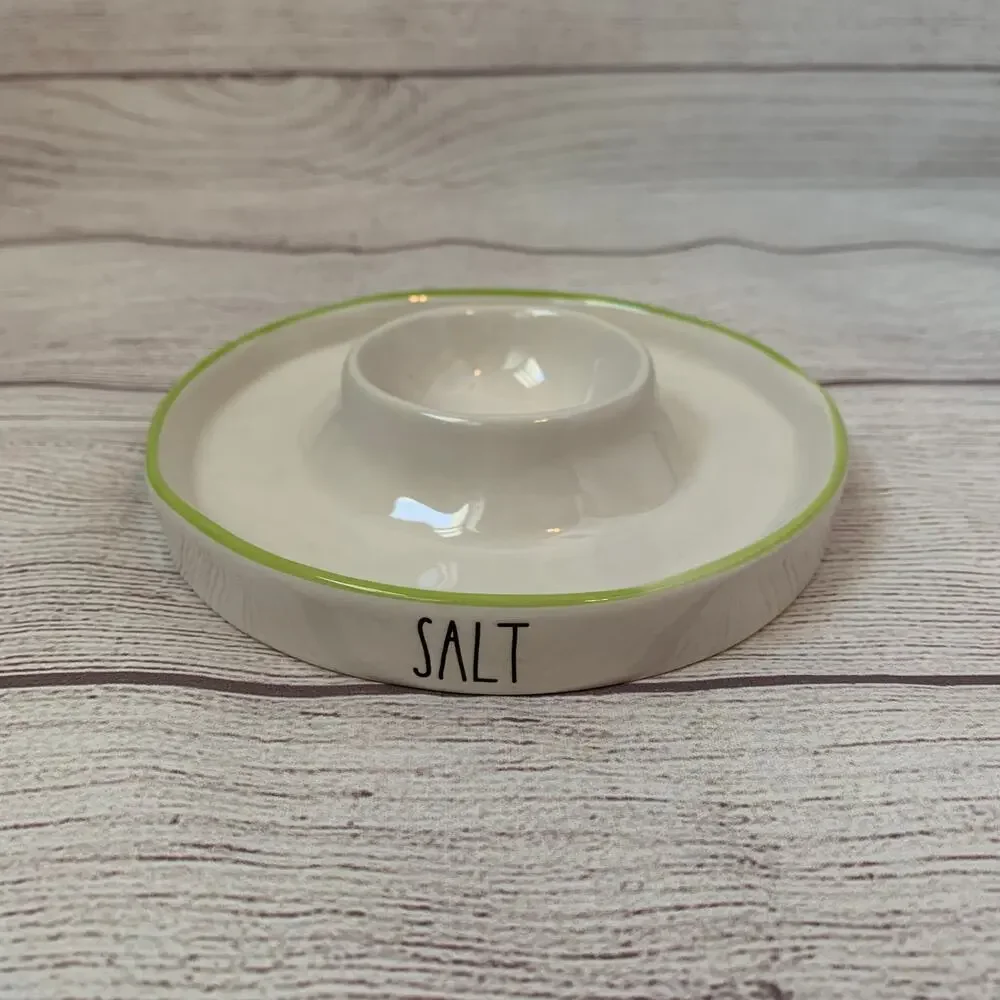 Rae Dunn Margarita SALT and Lime Ceramic Holder Artisan Collection by Magenta